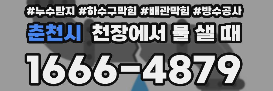 춘천시 천장에서 물 샐 때