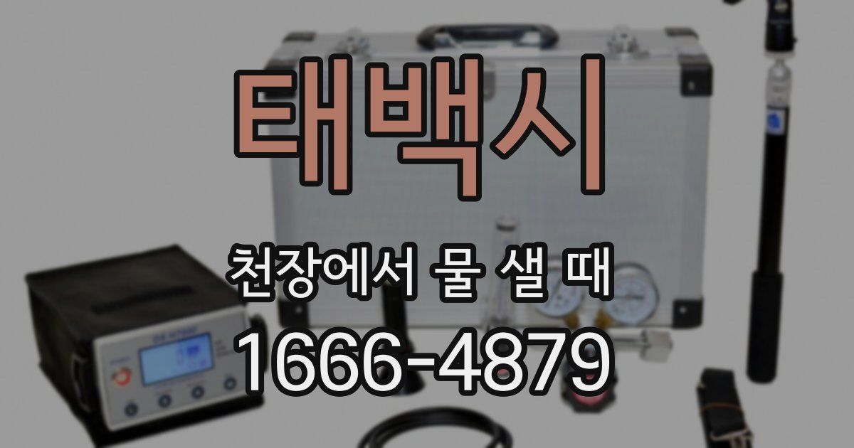태백시 천장에서 물 샐 때
