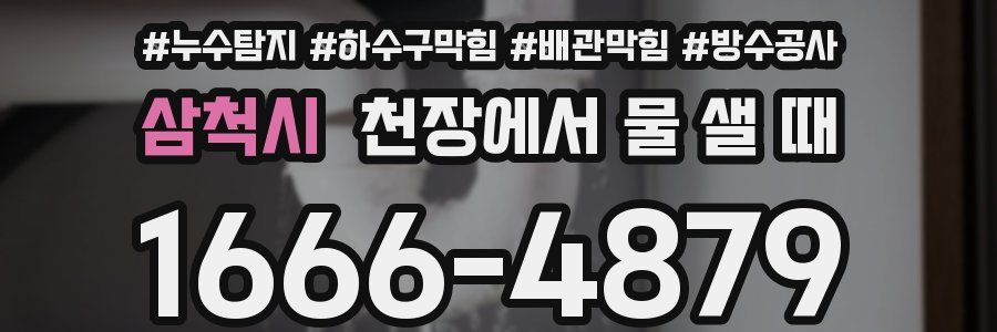 삼척시 천장에서 물 샐 때