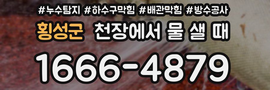 횡성군 천장에서 물 샐 때