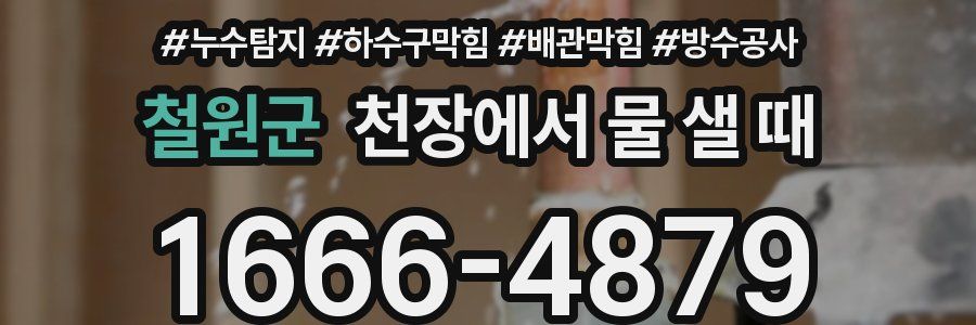 철원군 천장에서 물 샐 때