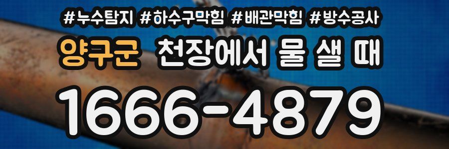 양구군 천장에서 물 샐 때