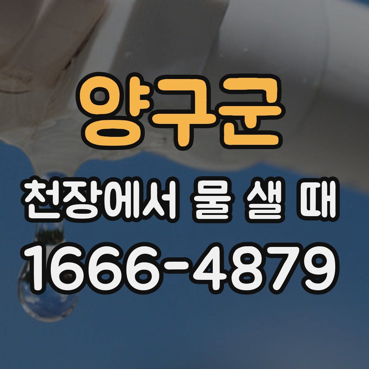 양구군 천장에서 물 샐 때
