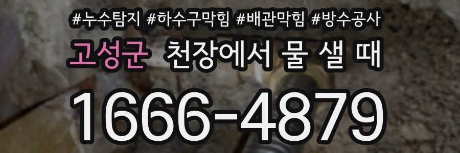 고성군 천장에서 물 샐 때