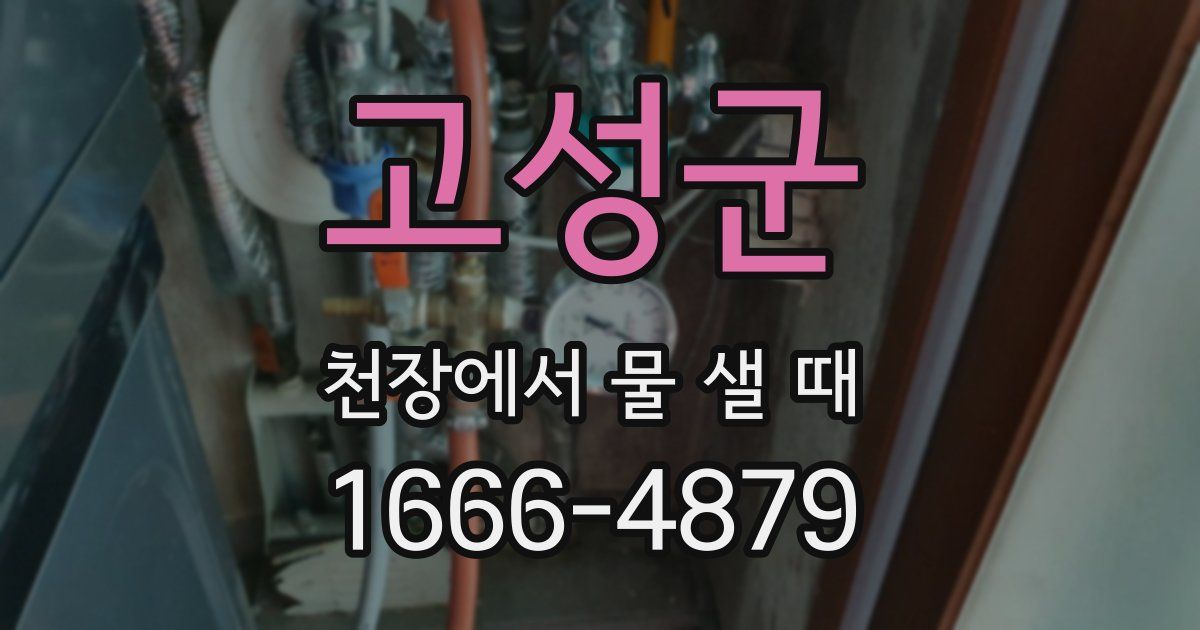 고성군 천장에서 물 샐 때