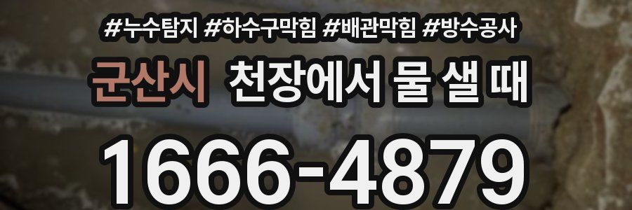 군산시 천장에서 물 샐 때