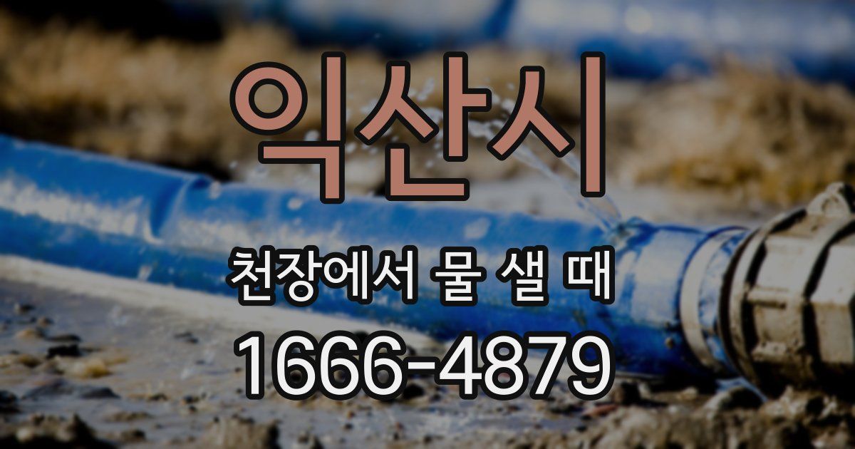 익산시 천장에서 물 샐 때