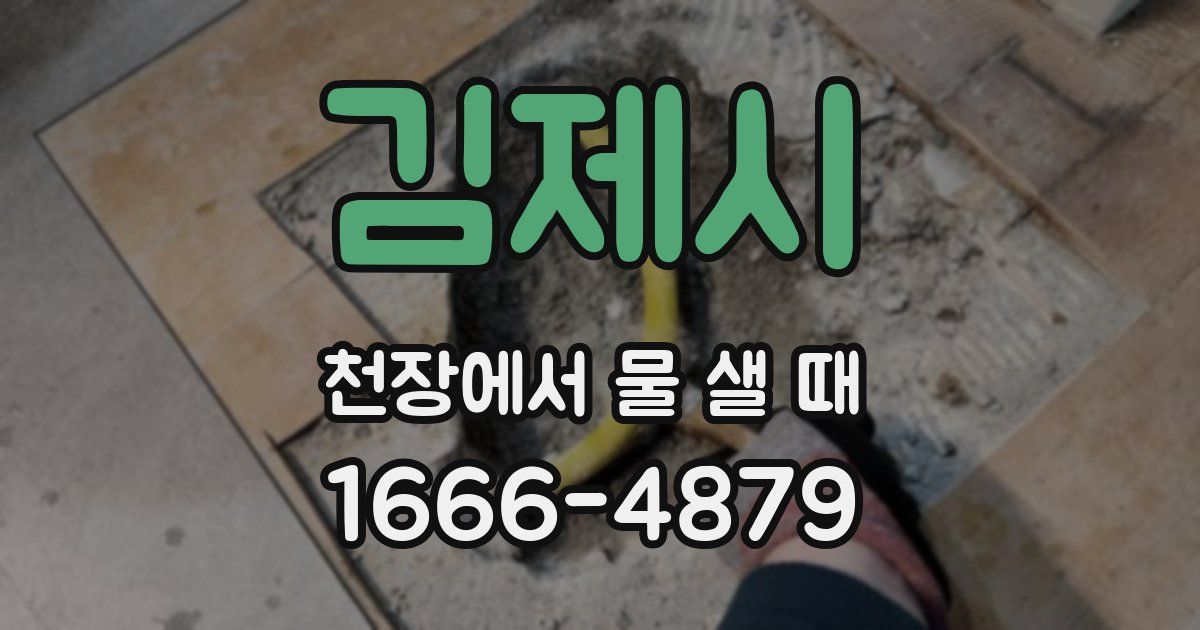 김제시 천장에서 물 샐 때