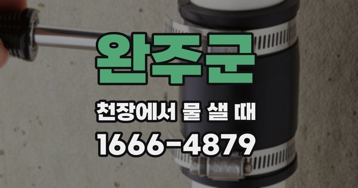 완주군 천장에서 물 샐 때