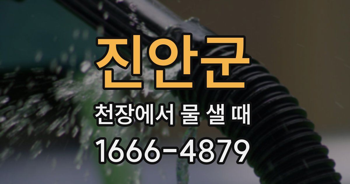 진안군 천장에서 물 샐 때