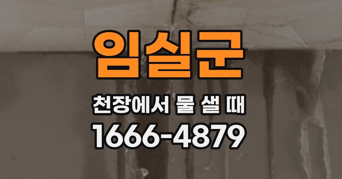 임실군 천장에서 물 샐 때