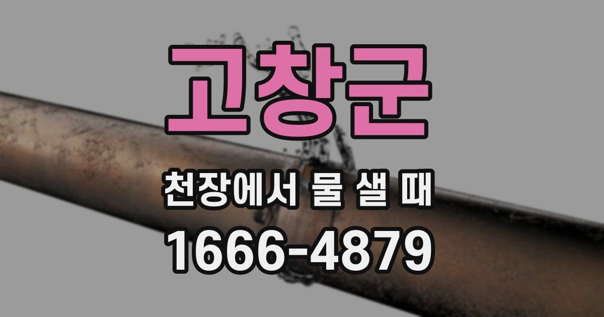 고창군 천장에서 물 샐 때