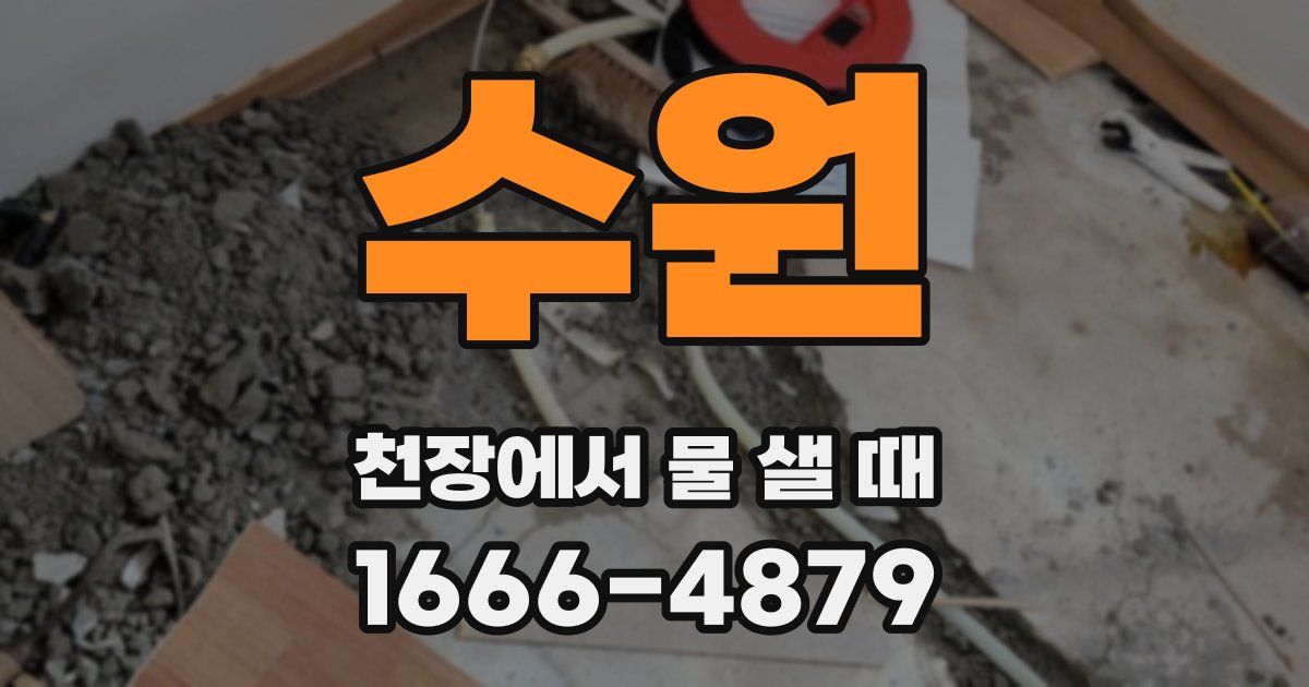 수원 천장에서 물 샐 때
