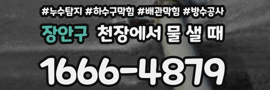 장안구 천장에서 물 샐 때