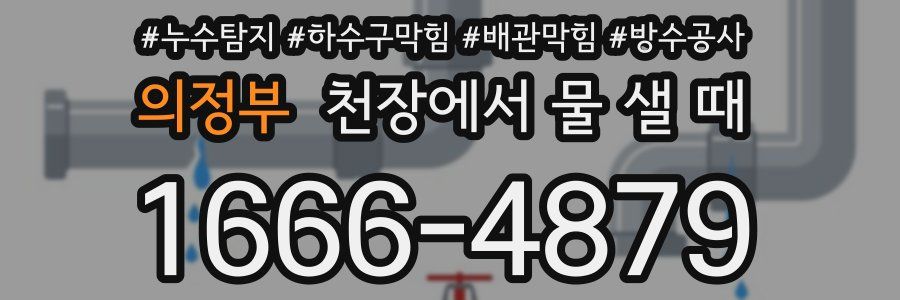 의정부 천장에서 물 샐 때