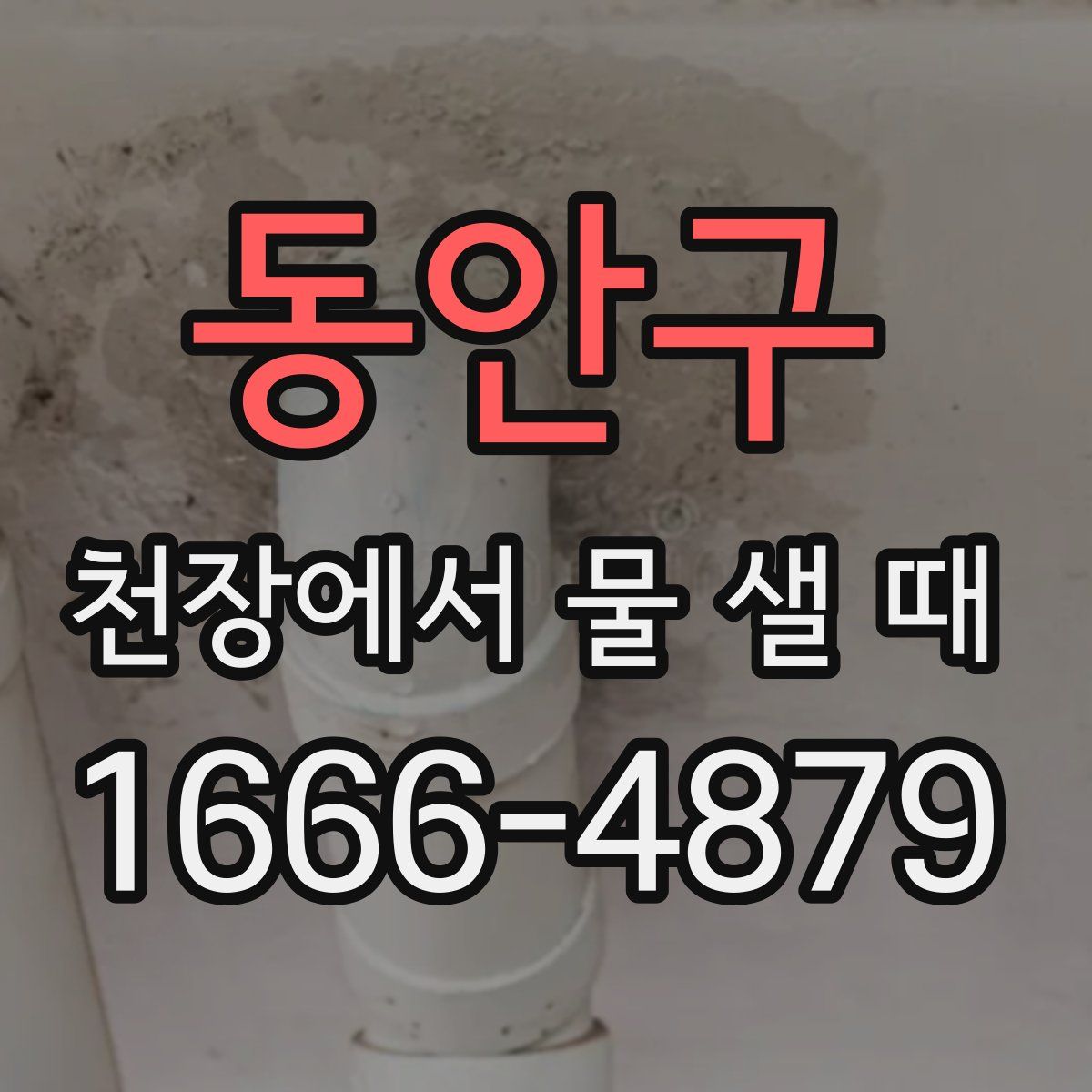 동안구 천장에서 물 샐 때