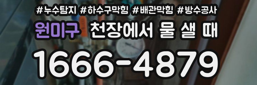 원미구 천장에서 물 샐 때