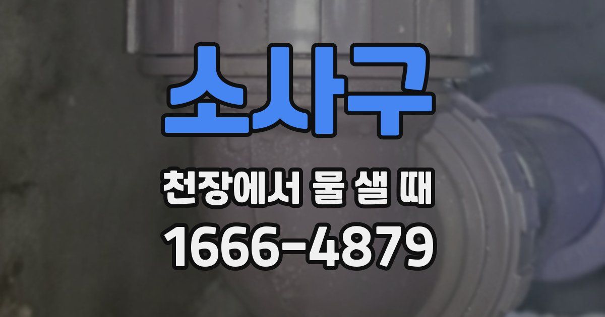 소사구 천장에서 물 샐 때