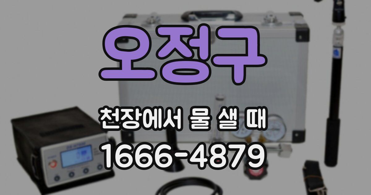 오정구 천장에서 물 샐 때