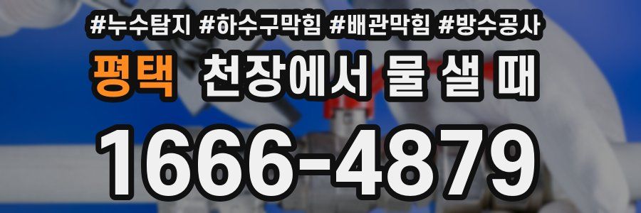평택 천장에서 물 샐 때