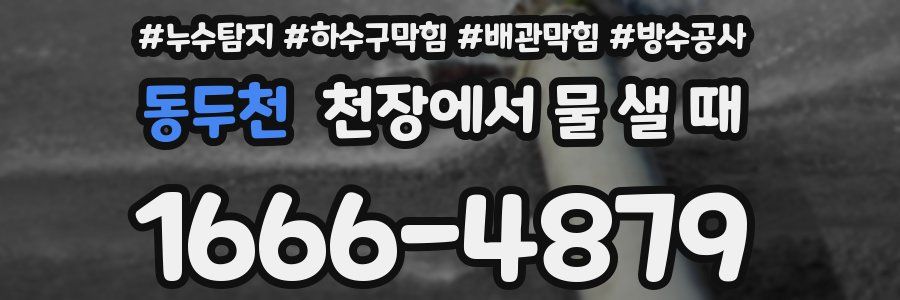 동두천 천장에서 물 샐 때
