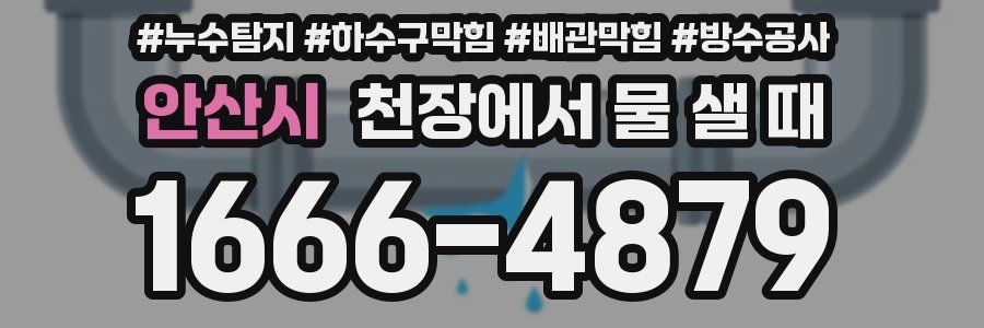 안산시 천장에서 물 샐 때