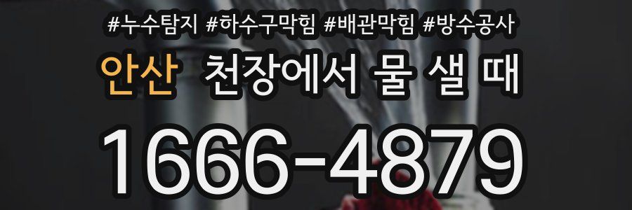 안산 천장에서 물 샐 때