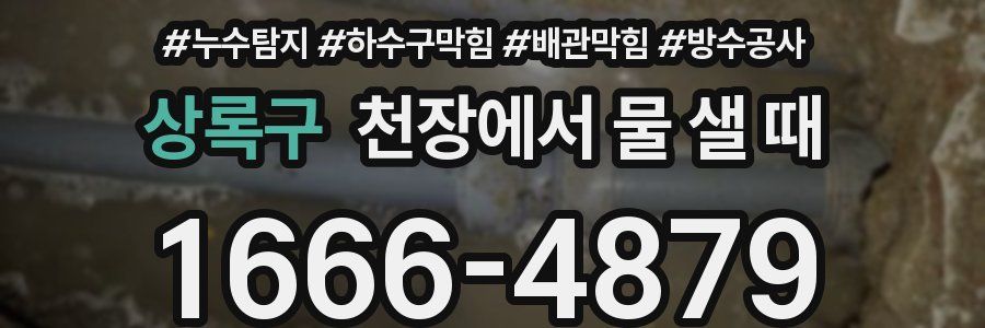상록구 천장에서 물 샐 때