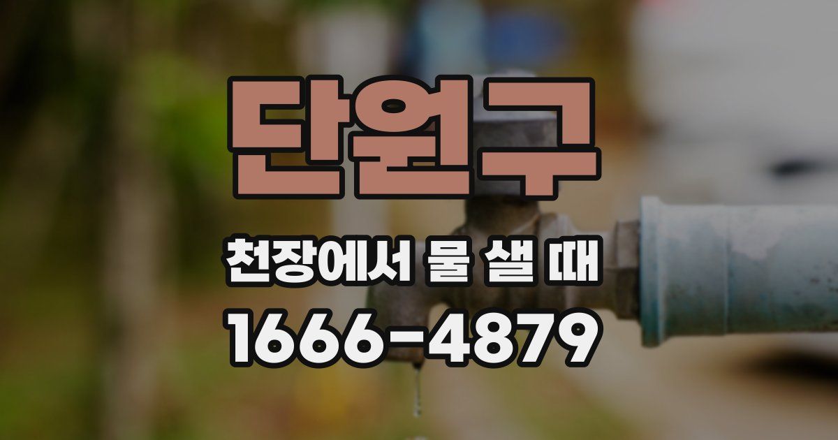 단원구 천장에서 물 샐 때