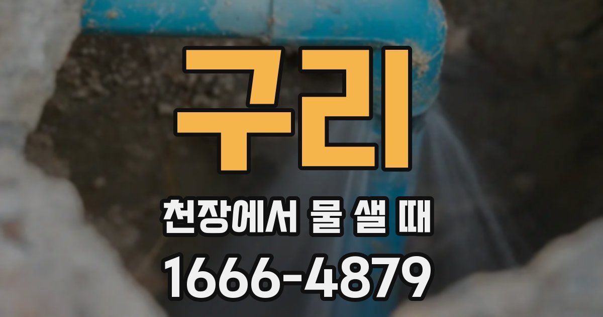 구리 천장에서 물 샐 때
