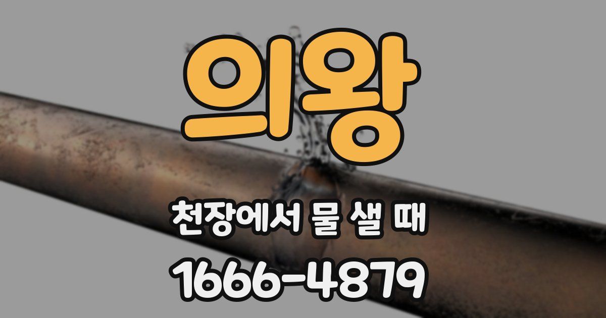의왕 천장에서 물 샐 때