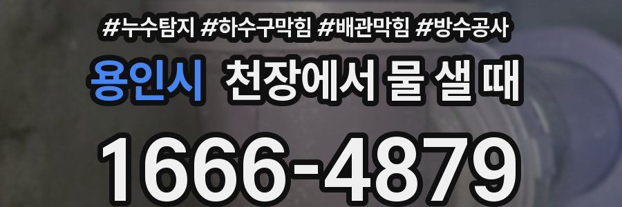 용인시 천장에서 물 샐 때