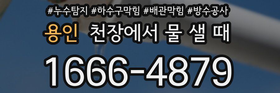 용인 천장에서 물 샐 때