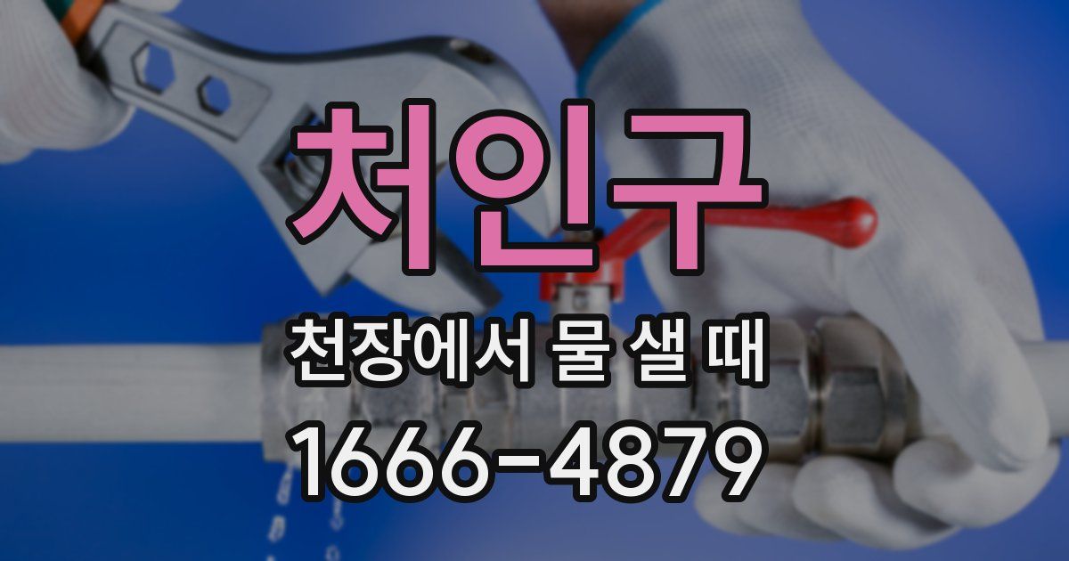 처인구 천장에서 물 샐 때