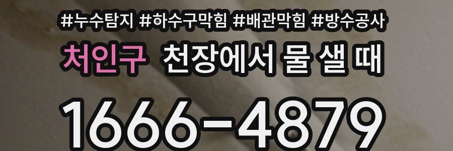 처인구 천장에서 물 샐 때
