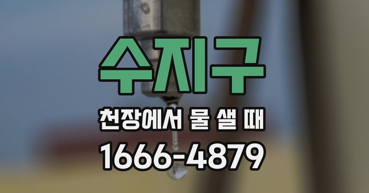 수지구 천장에서 물 샐 때
