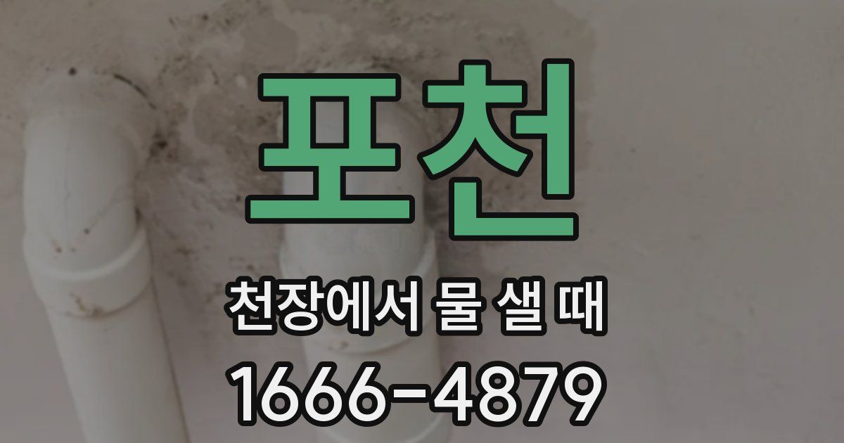 포천 천장에서 물 샐 때