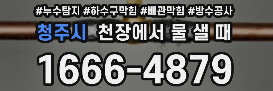 청주시 천장에서 물 샐 때