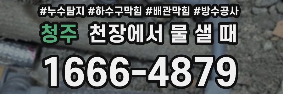 청주 천장에서 물 샐 때