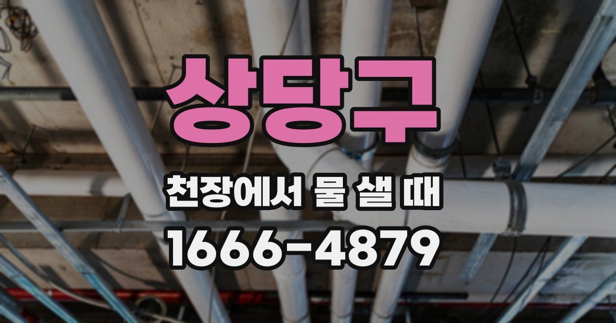 상당구 천장에서 물 샐 때