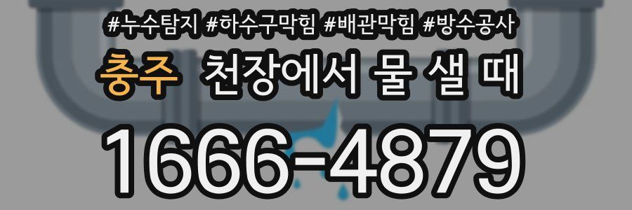 충주 천장에서 물 샐 때