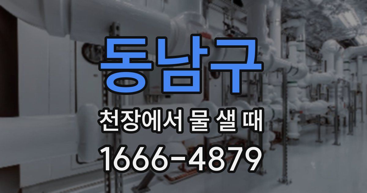 동남구 천장에서 물 샐 때