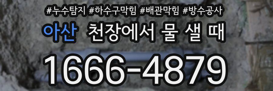 아산 천장에서 물 샐 때