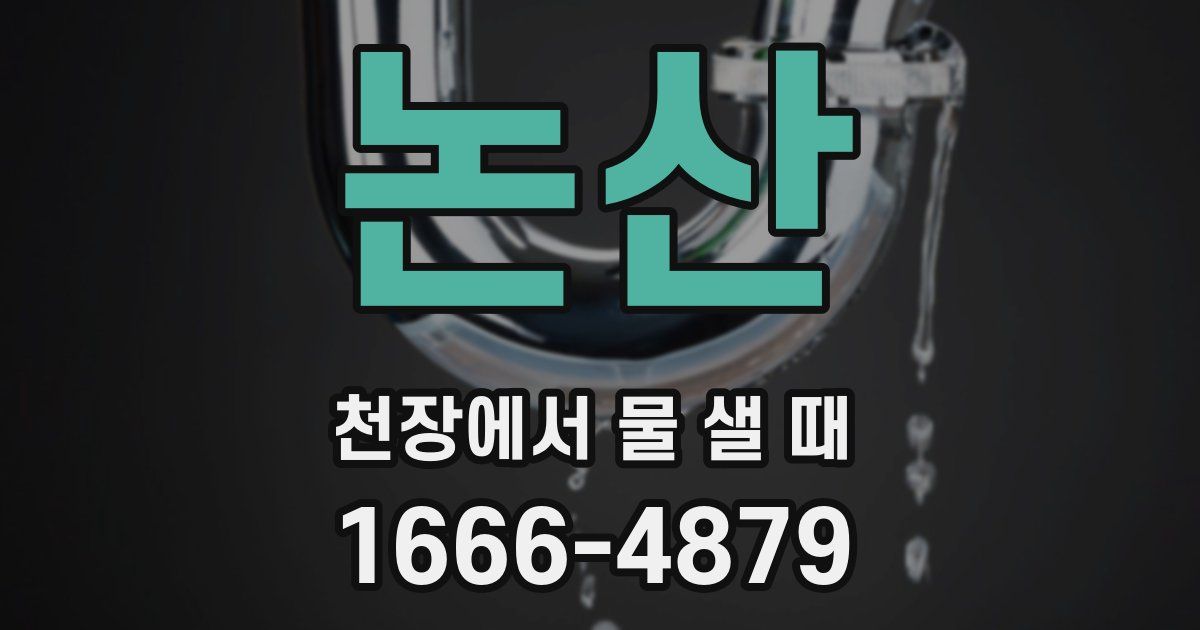 논산 천장에서 물 샐 때