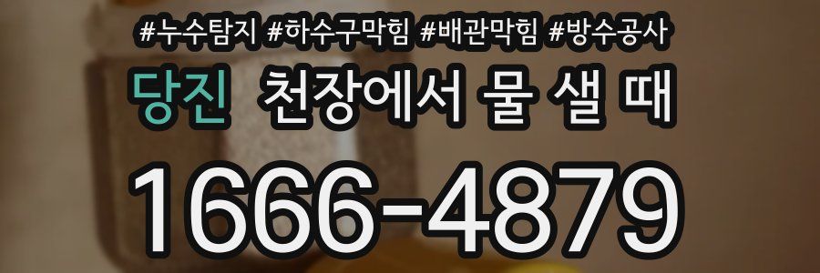 당진 천장에서 물 샐 때