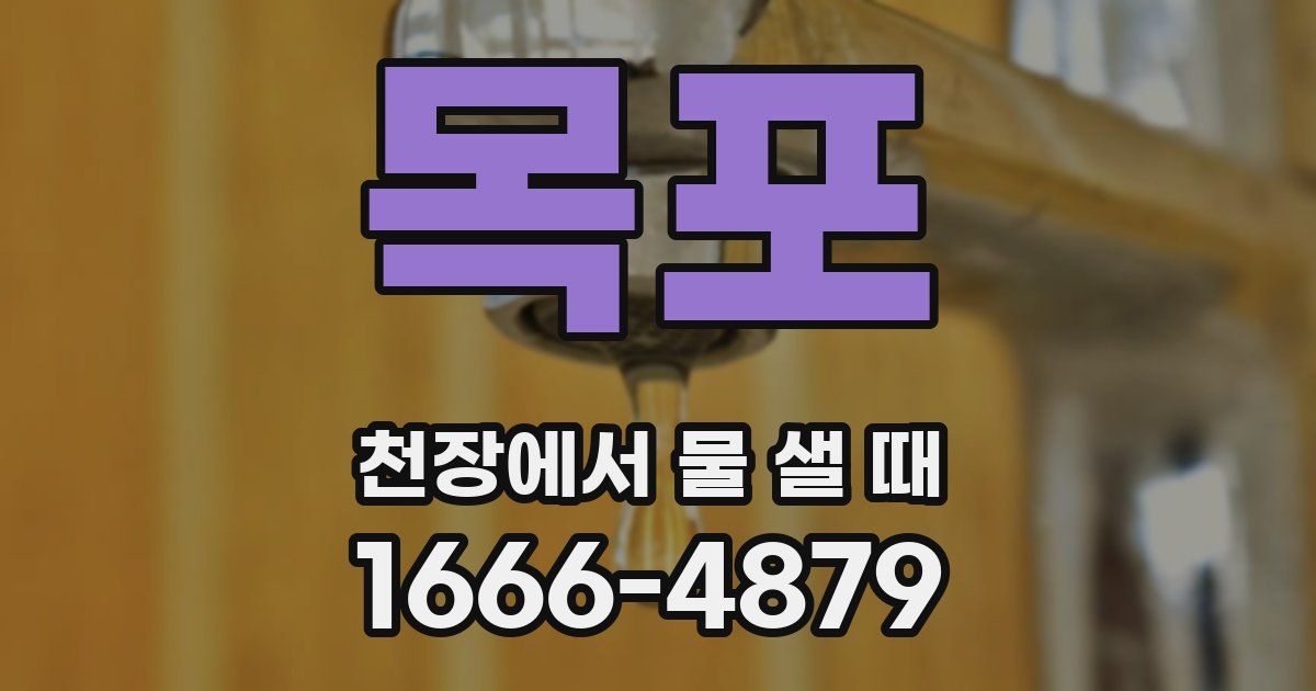 목포 천장에서 물 샐 때