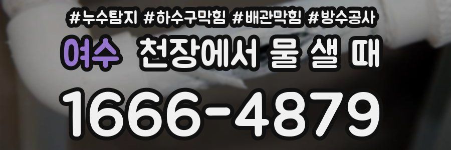 여수 천장에서 물 샐 때