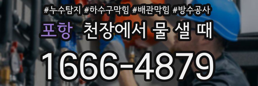 포항 천장에서 물 샐 때