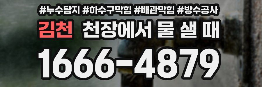 김천 천장에서 물 샐 때