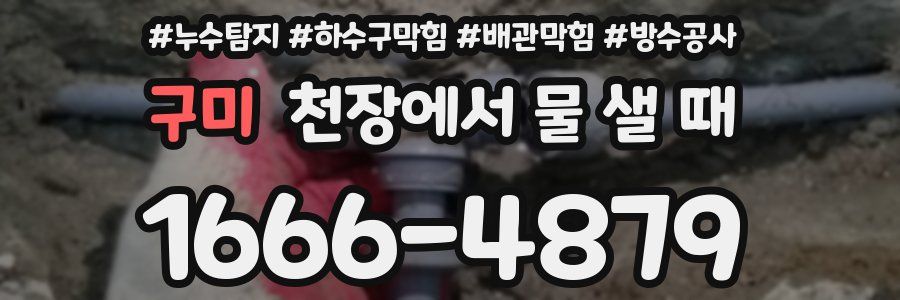 구미 천장에서 물 샐 때